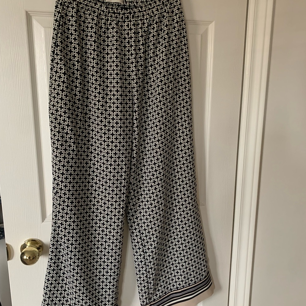 Abercrombie and Fitch satin high waisted wide leg pants